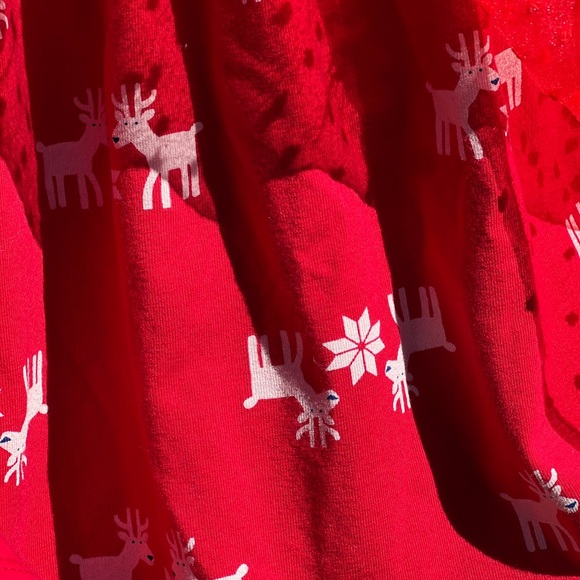 Hanna Andersson Reindeer Print Tulle Overlay Dress - Picture 7 of 9